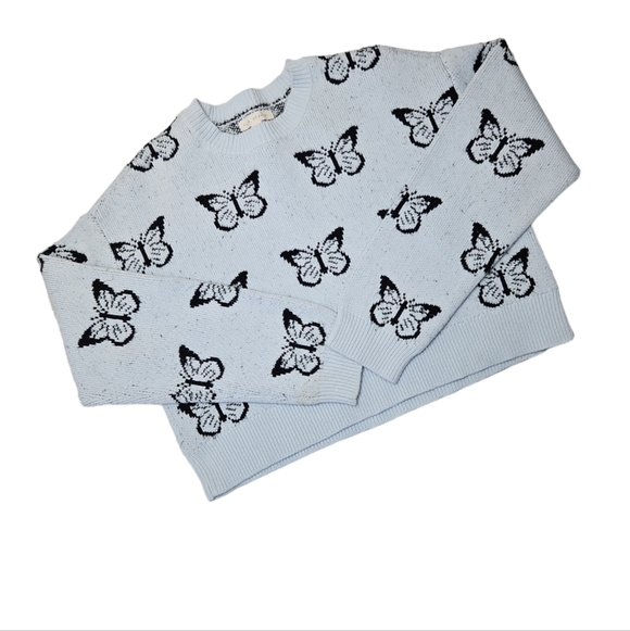 LA Hearts Butterfly Crop Sweater Sz XS - Picture 1 of 5